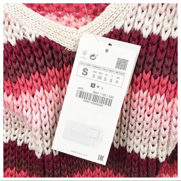 NWT Zara Striped Knit Dress Size Small - Picture 10 of 12